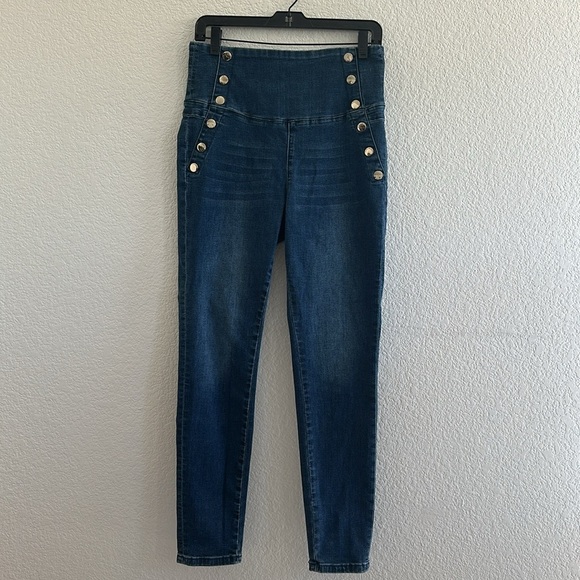 Bebe HIGH WAIST STRAIGHT LEG JEANS - Picture 6 of 11